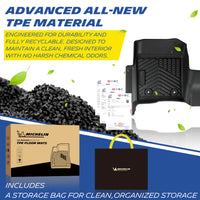 Michelin advanced recyclable odor‑free TPE floor mats, comes with storage bag and retail packaging