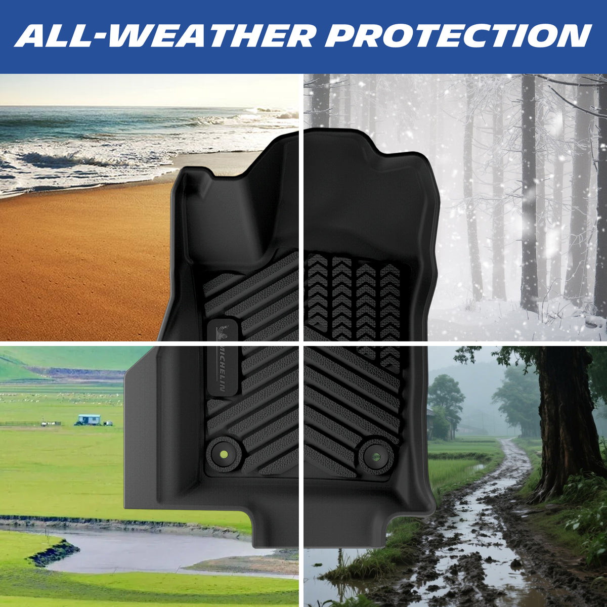 All-weather floor mat protection