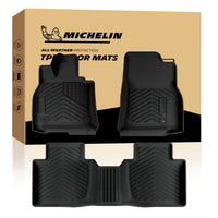 Michelin all-weather TPE floor mats, advanced protection for vehicles, durable and slip-resistant, custom-fit car mats.