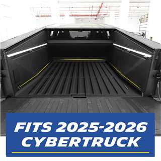 Michelin Premier Series Floor Mats & Truck Bed/Frunk/Rear Lower Mat for 2025-2026 Tesla Cybertruck (Bed with Corrugated Front Wall), 6PCS, All-Weather Truck Bed Liner, Custom Fit, Bedliner