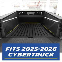 Michelin Premier Series Floor Mats & Truck Bed/Frunk/Rear Lower Mat for 2025-2026 Tesla Cybertruck (Bed with Corrugated Front Wall), 6PCS, All-Weather Truck Bed Liner, Custom Fit, Bedliner