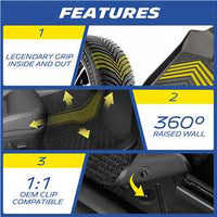Michelin Premier Series Floor Mats + Trunk Mat for 2019-2025 RAV4, 4PCS, All-Weather Floor Liner + Trunk Mat, Custom Fit, Durable TPE, Non-Slip (Not Fit Hybrid or 2026)