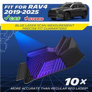 Michelin Premier Series Floor Mats + Trunk Mat for 2019-2025 RAV4, 4PCS, All-Weather Floor Liner + Trunk Mat, Custom Fit, Durable TPE, Non-Slip (Not Fit Hybrid or 2026)