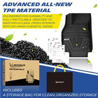Michelin Elite Series Floor Mats for 2025+ Tesla Model Y Juniper, Floor & Frunk & Trunk & Rear Lower & Backrest Mat & Bumper Guard, 5 Seat, Not Fit Standard, All-Weather Floor Liner, Full Protection