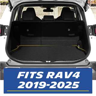 Michelin Premier Series Floor Mats + Trunk Mat for 2019-2025 RAV4, 4PCS, All-Weather Floor Liner + Trunk Mat, Custom Fit, Durable TPE, Non-Slip (Not Fit Hybrid or 2026)