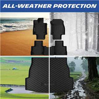 Michelin Premier Series Floor Mats + Trunk Mat for 2019-2025 RAV4, 4PCS, All-Weather Floor Liner + Trunk Mat, Custom Fit, Durable TPE, Non-Slip (Not Fit Hybrid or 2026)