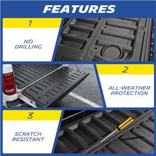 Michelin Truck Tailgate Protector for 2022-2026 Nissan Frontier (Not Fit Drop-in Liners), All-Weather Tailgate Mat, Custom Fit, Durable TPE, Non-Slip