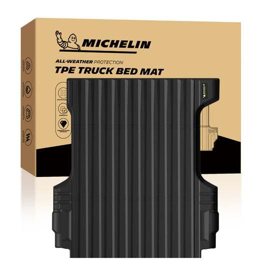Michelin Colorado Canyon 5FT 2015-2022 truck bed mat displayed in front of branded packaging box