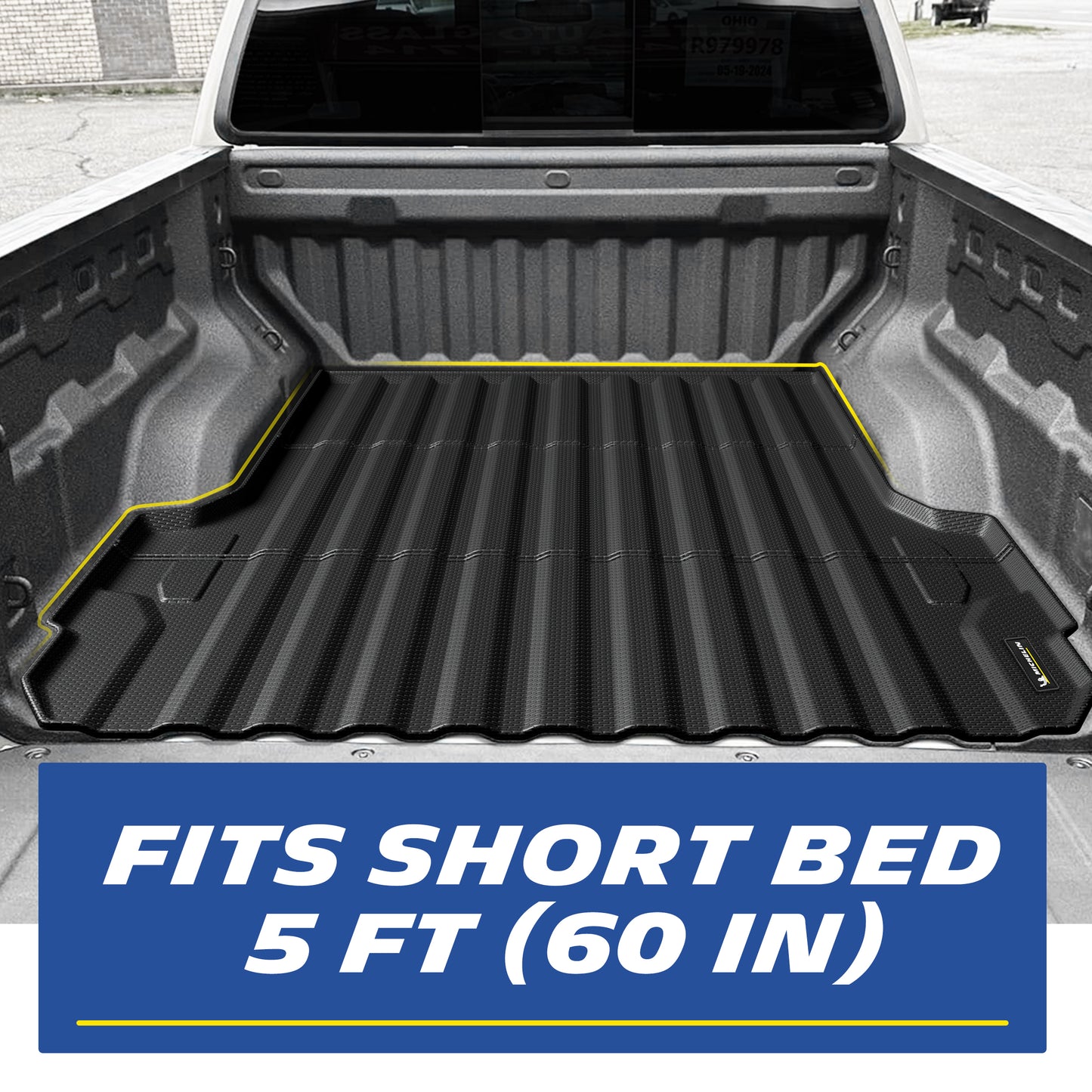Michelin Colorado Canyon 5FT 2023-2026 truck bed mat installed in pickup bed showing full coverage and edge fit
