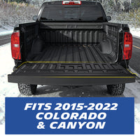 Michelin Colorado Canyon tailgate mat 2015–2022 installed on open truck tailgate in outdoor setting