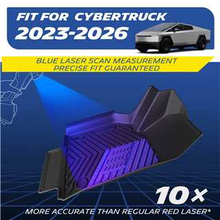 Michelin Cybertruck floor mats 2023–2026 laser scan fit illustration