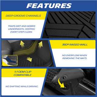 Michelin Equinox Terrain floor mats 3PCS 2025-2026 deep grooves raised edge