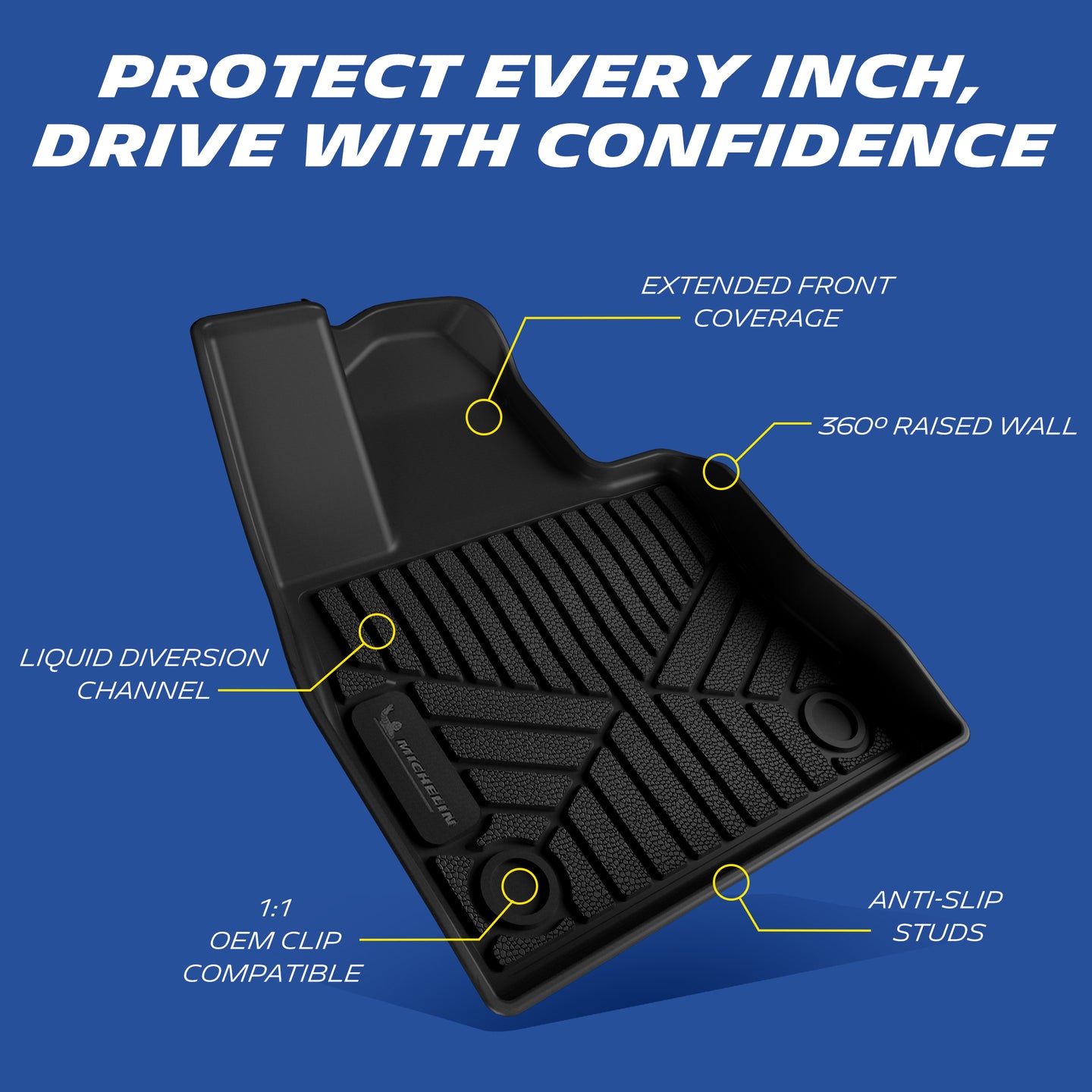Michelin Explorer 6 Seats 2020-2021 floor mat raised edge detail