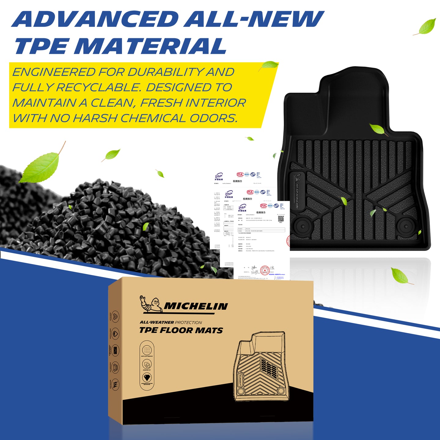 Michelin Explorer 6 Seats 2020-2021 floor mat TPE material detail