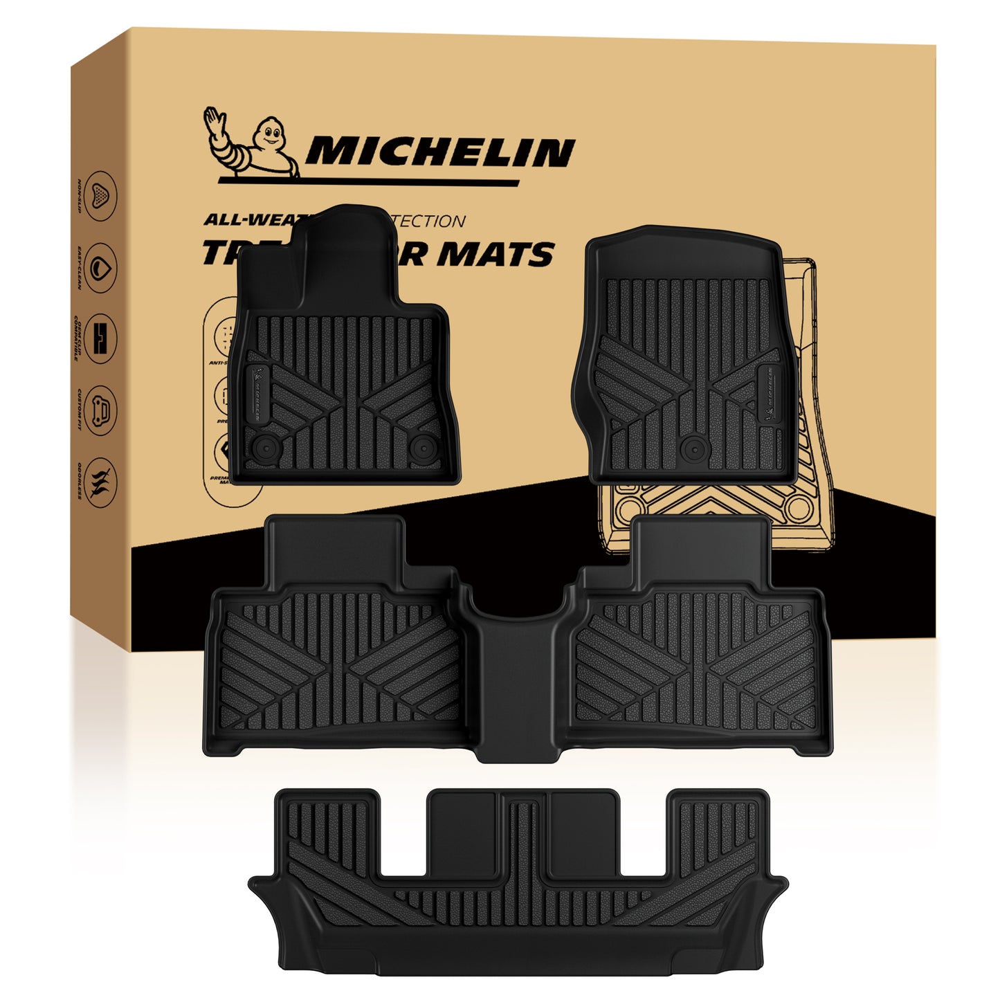 Michelin Explorer 6 Seats 2020-2021 floor mats full set layout