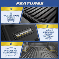 Michelin Truck Bed Mat for 2024-2026 Ford F-150 5.5 FT, TPE Truck Bed Liner