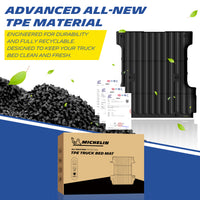Michelin Ford F150 5.5 FT truck bed mat with TPE pellets certification sheets and packaging box