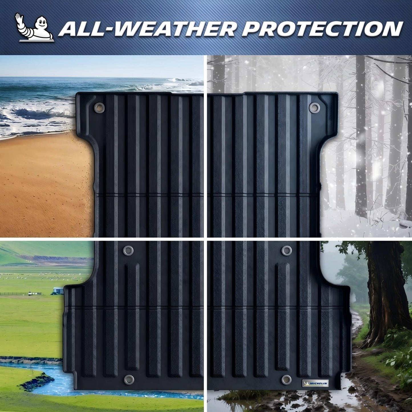 Michelin Truck Bed Mat for 2024-2026 Ford F-150 5.5 FT, TPE Truck Bed Liner