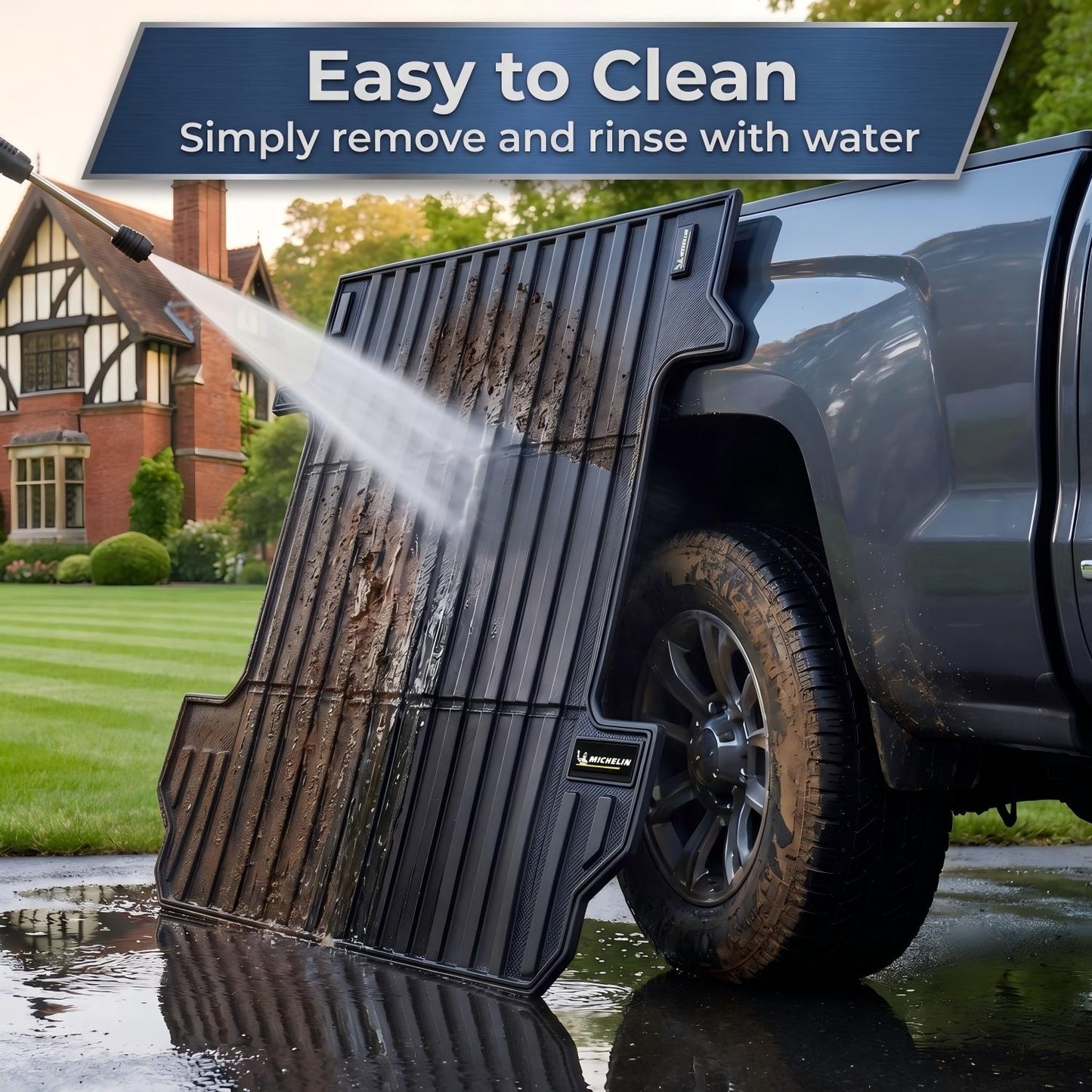 Michelin Truck Bed Mat for 2024-2026 Ford F-150 5.5 FT, TPE Truck Bed Liner