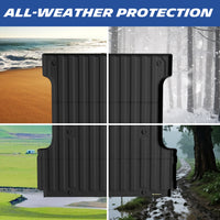 Michelin Ford F150 5.5FT 2015-2023 truck bed mat shown in snow rain mud and outdoor conditions
