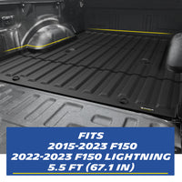 Michelin Ford F150 5.5FT 2015-2023 truck bed mat installed showing exact contour fit inside truck bed