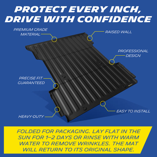 Michelin Truck Bed Mat for 2015-2026 Ford F150 6.5 FT, TPE Truck Bed Liner