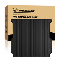 Michelin Ford F-150 tailgate protector 2021-2026 shown with retail packaging box and full mat layout