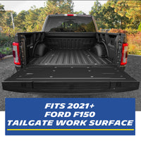 Michelin Ford F150 tailgate work surface 2021-2026 mat installed on truck tailgate showing full coverage and fit