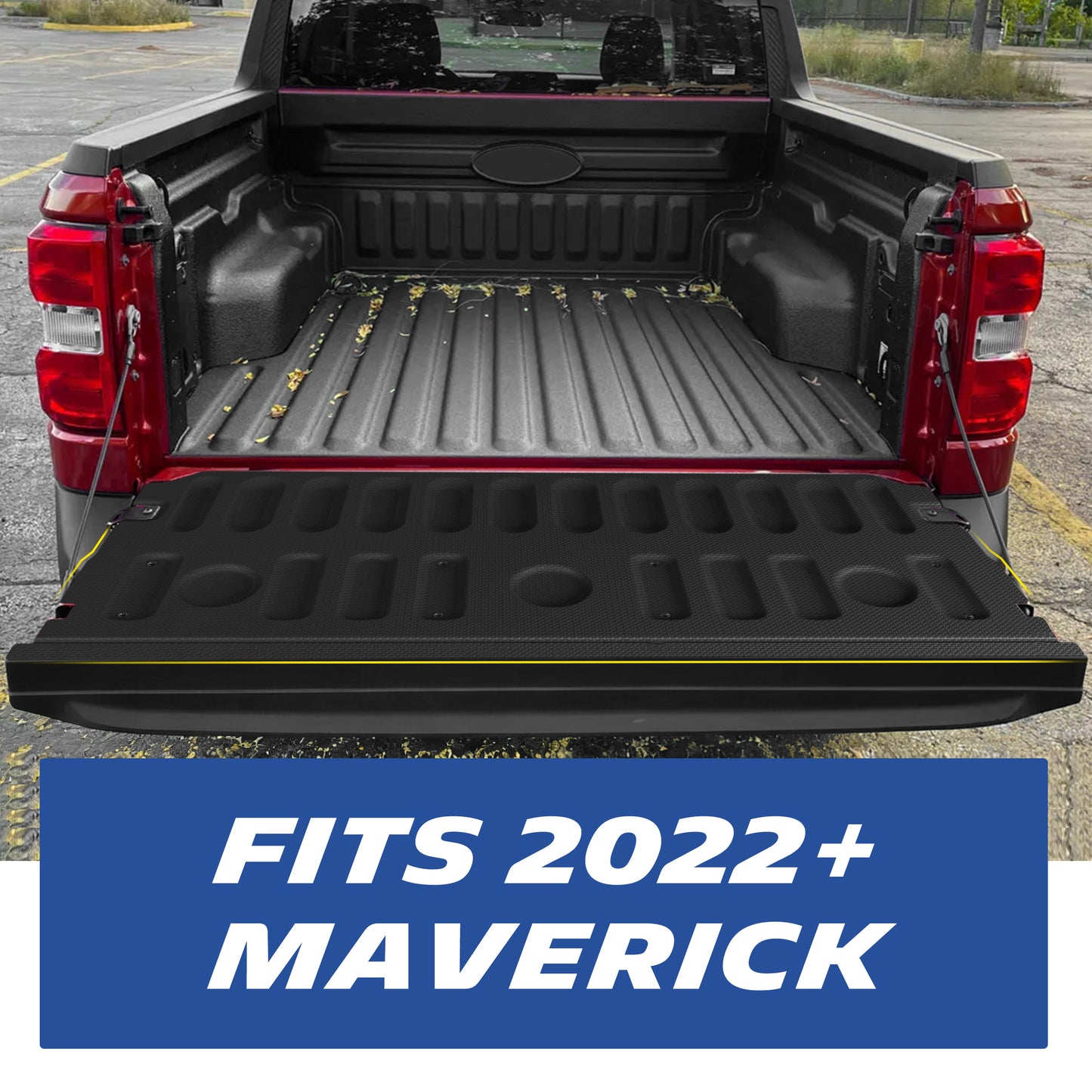 Michelin Ford Maverick 2022-2026 tailgate mat installed on open truck tailgate with full coverage view