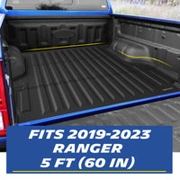 Michelin Ford Ranger 5FT Bed 2019-2023 truck bed mat installed in pickup bed showing precise fit and full coverage