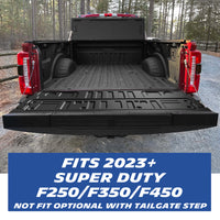 Michelin Ford Super Duty F250 F350 F450 2023-2026 tailgate mat installed on truck tailgate with open bed view