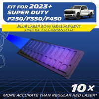 Michelin Ford Super Duty F250 F350 F450 2023-2026 tailgate mat blue laser scan measurement for precise fit