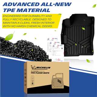 Michelin Honda Civic 2016-2021 floor mats TPE material close view