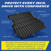 Michelin Honda Ridgeline truck bed mat 2017-2026 with labeled callouts for raised wall material and installation points