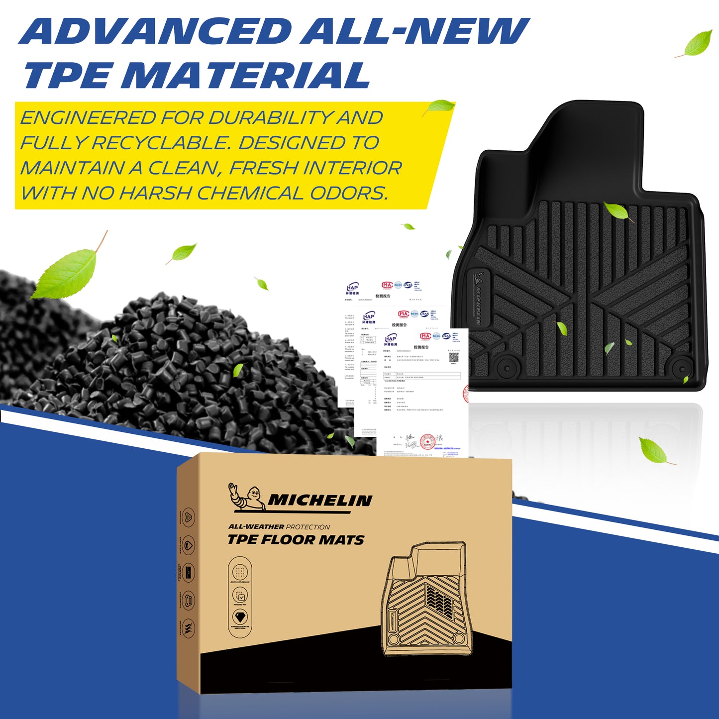Michelin Kia Telluride 7/8 seats 2020-2025 TPE material pellets and mat
