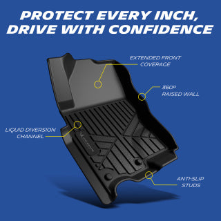 Michelin Floor Mats for 2022–2026 Nissan Frontier Crew Cab, Custom Fit All-Weather Liners