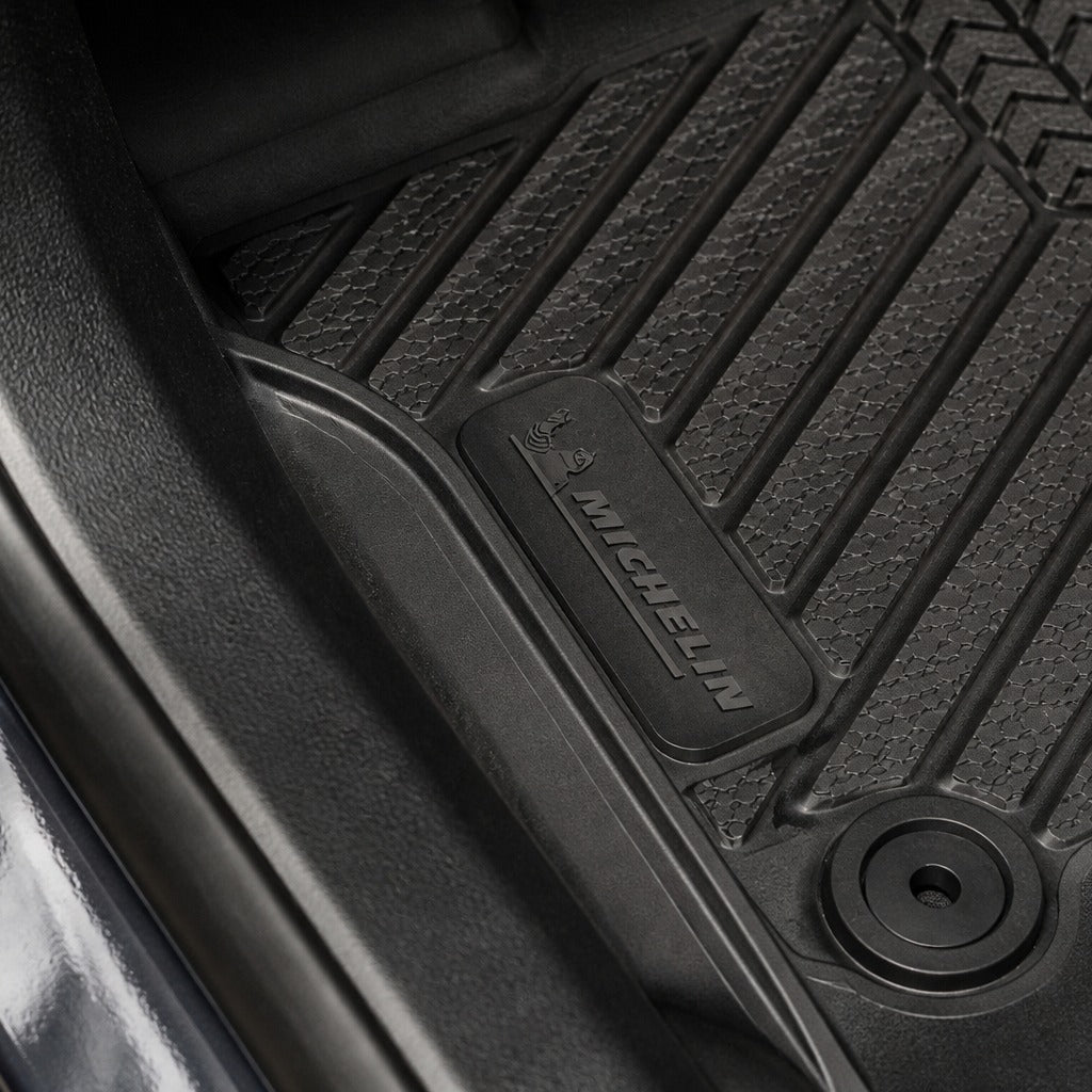 Michelin logo on Premier floor mat F-150 cabin
