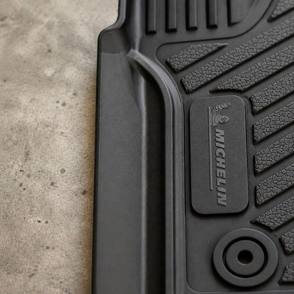 Michelin logo on Premier floor mat textured surface