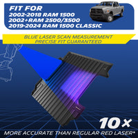 Michelin Ram 1500 2500 3500 6.4FT 2002-2026 truck bed mat measured with blue laser scanning for precise fit