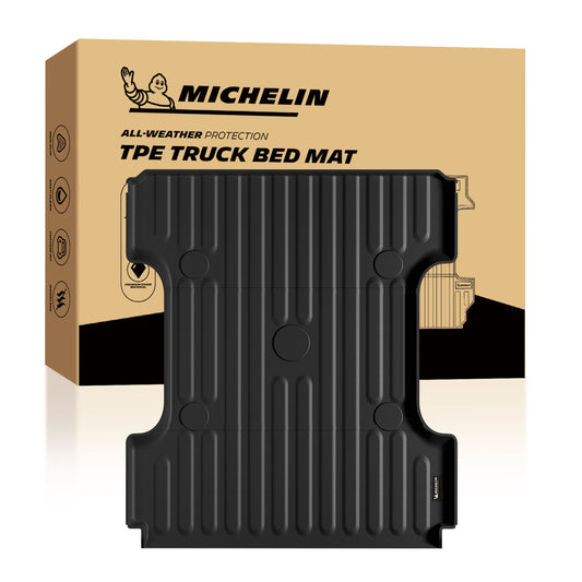 Michelin Ram 1500 2500 3500 6.4FT 2002-2026 truck bed mat displayed with branded packaging box
