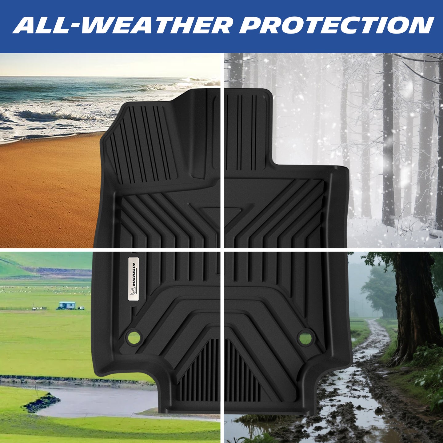 Michelin RAV4 3pcs 2019-2025 mat in multiple weather conditions