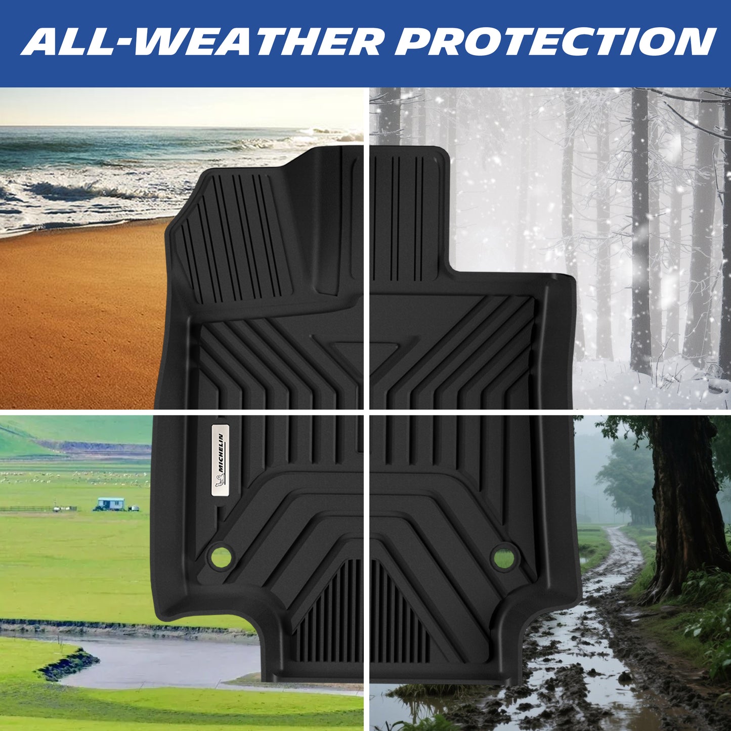 Michelin RAV4 3pcs 2019-2025 mat in multiple weather conditions