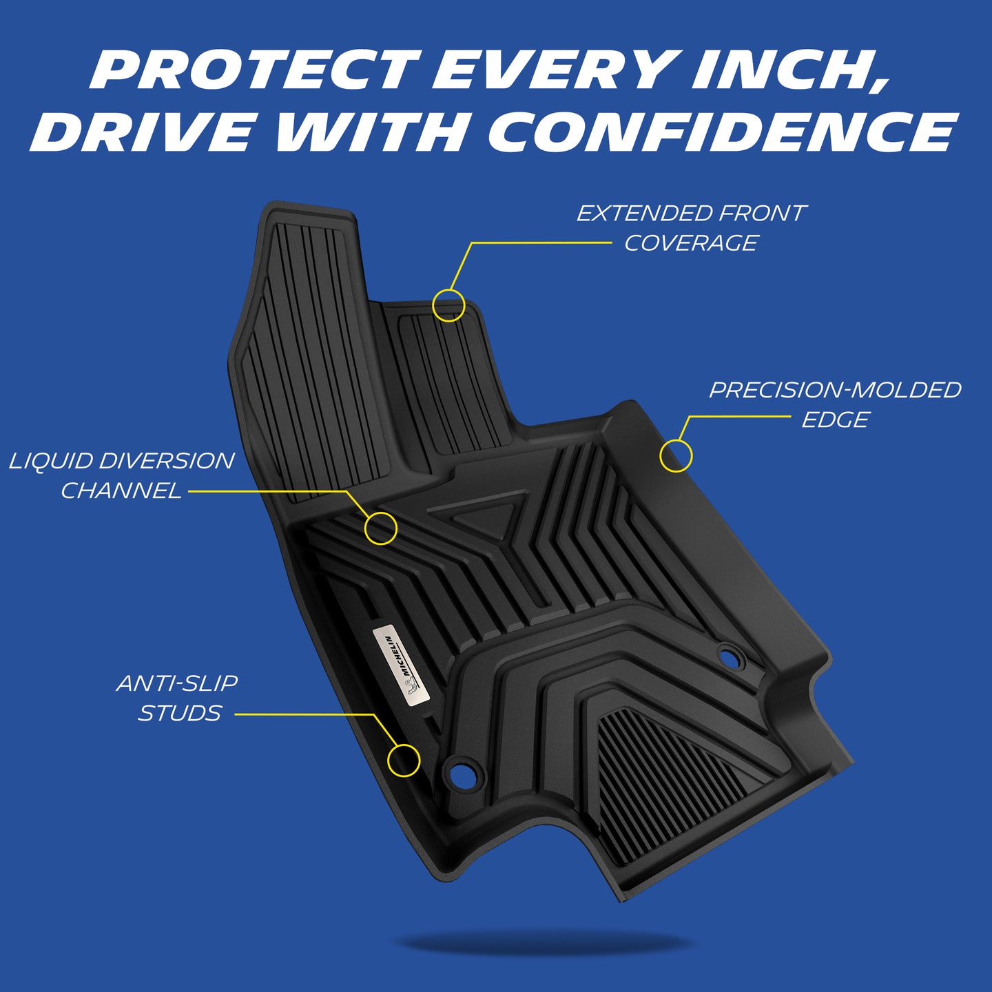 Michelin RAV4 3pcs 2019-2025 mat with labeled feature details