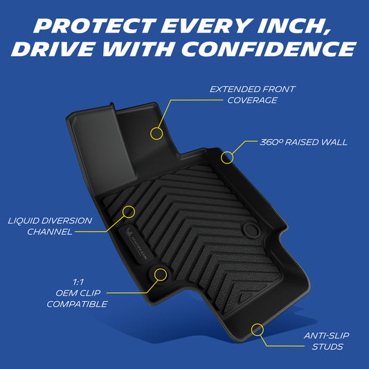 Michelin Premier Floor Mats for 2019–2025 Toyota RAV4, 3PCS All-Weather Custom Fit