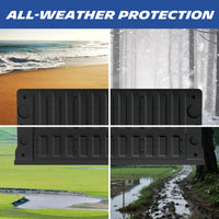 Michelin Silverado 1500 tailgate mat 2019 shown in beach snow mud and wet field conditions