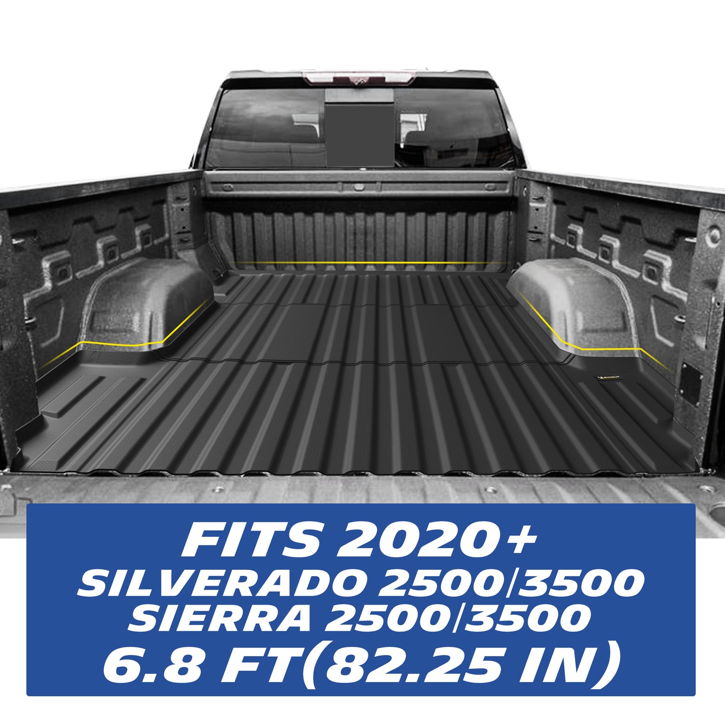 Michelin Silverado 2500 3500 68ft 2020-2026 truck bed mat installation