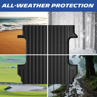 Michelin Silverado Sierra 1500 5.8FT 2019-2026 truck bed mat displayed across beach snow grass and muddy road conditions