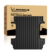 Michelin Silverado Sierra 1500 5.8FT 2019-2026 truck bed mat placed in front of branded retail packaging box