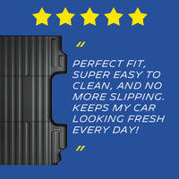 Michelin Silverado 2500 Sierra 2500 6.8 ft 2020-2026 truck bed mat with five-star review quote graphic