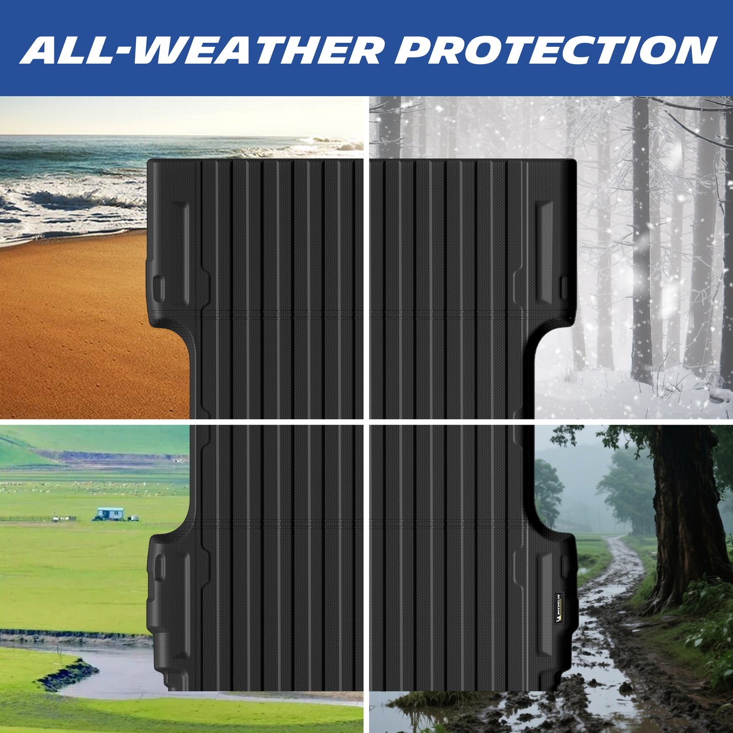 Michelin Silverado 2500 66ft 2007-2019 bed mat multi weather use display